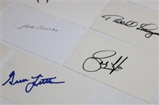 Sarazen, Weir, Couples & 9 Others Signed Index Cards JSA ALOA