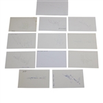 Sarazen, Weir, Couples & 9 Others Signed Index Cards JSA ALOA