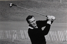 Arnold Palmer Signed Cut w/Post Swing Follow Through 1965 Ryder Cup Photo - Framed JSA ALOA