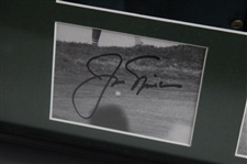 Big Three (Palmer, Player, Nicklaus) Signed Cut w/Photo at Augusta in Their Green Jackets JSA ALOA
