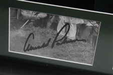 Big Three (Palmer, Player, Nicklaus) Signed Cut w/Photo at Augusta in Their Green Jackets JSA ALOA