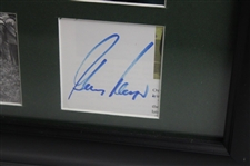 Big Three (Palmer, Player, Nicklaus) Signed Cut w/Photo at Augusta in Their Green Jackets JSA ALOA