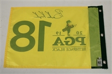 Brooks Koepka Signed 2019 PGA Championship at Bethpage Black Screen Flag Beckett JSA ALOA