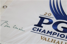 Bill Clinton Signed 2014 PGA Championship At Valhalla Embroidered Flag JSA ALOA