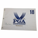 Bill Clinton Signed 2014 PGA Championship At Valhalla Embroidered Flag JSA ALOA