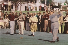 Jones, Sarazen, Hagen & Armour 1941 Masters Tee Shot at Augusta National Hand Colored Print