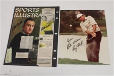Tommy Aaron (x2), Ray Floyd, Art Wall (x2), Gene Littler & Ken Venturi Signed Photos/Magazine Pages JSA ALOA