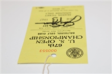 Jack Nicklaus Signed 1967 US Open at Baltusrol GC Tuesday Practice Rd Ticket JSA ALOA