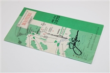 Nicklaus, Player & 1 Other Signed 1975 Masters Tournament Spectator Guide JSA ALOA