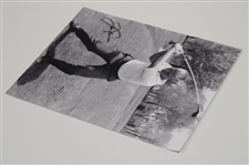 Jack Nicklaus Signed Mid Swing Black & White Photo JSA ALOA