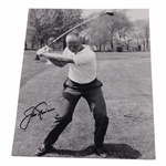 Jack Nicklaus Signed Mid Swing Black & White Photo JSA ALOA