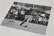 Jack Nicklaus Signed Black & White Photo Teeing Off JSA ALOA