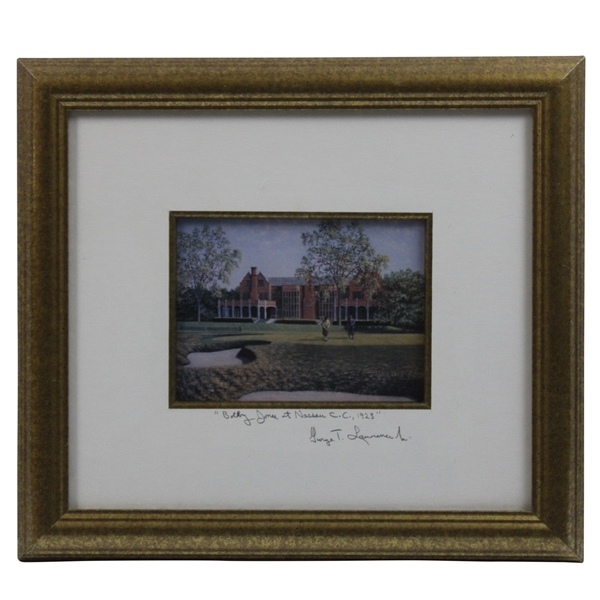 Bobby Jones At Nassau Country Club 1923 Print George T Lawrence - Framed