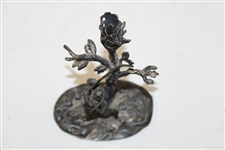 Circa 1890’s Small Figural Silver Plate Golfer Candlestick Holder By William Wheatcroft Harrison & Co.