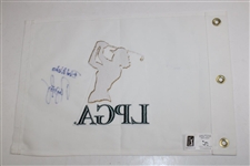 Nancy Lopez Signed LPGA Embroidered Flag with 'Best Wishes' JSA ALOA