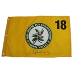Goalby, ChiChi & Floyd Signed 2005 Senior PGA at Laurel Valley Screen Flags JSA ALOA