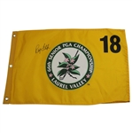 Goalby, ChiChi & Floyd Signed 2005 Senior PGA at Laurel Valley Screen Flags JSA ALOA