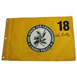 Goalby, ChiChi & Floyd Signed 2005 Senior PGA at Laurel Valley Screen Flags JSA ALOA