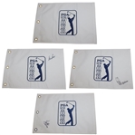 Player, Trevino, Mize & Weir Signed PGA Tour Embroidered White Flags JSA ALOA
