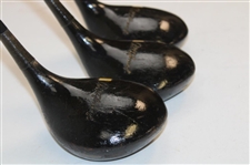 Spalding Bobby Jones Signature Fancy Face Woods - Driver, 2-Wood & 3 Wood