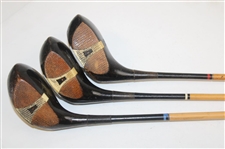 Spalding Bobby Jones Signature Fancy Face Woods - Driver, 2-Wood & 3 Wood