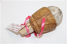 Jefferies Faux Leathery Olive Wood Golf Ball Circa 1440-1848