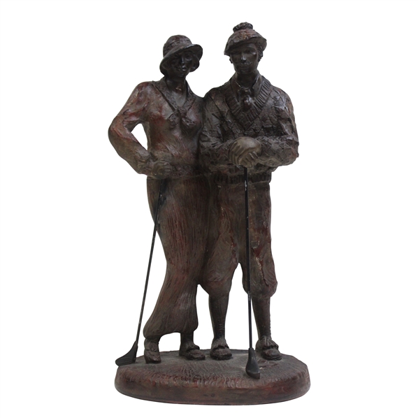 Austin Sculpture Male & Female Golfer Holding A Club