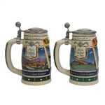 Two Michelob Ultra Beer Steins, TPC Scottsdale 15th Hole & TPC Sawgrass 17th Hole 