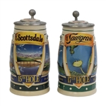 Two Michelob Ultra Beer Steins, TPC Scottsdale 15th Hole & TPC Sawgrass 17th Hole 