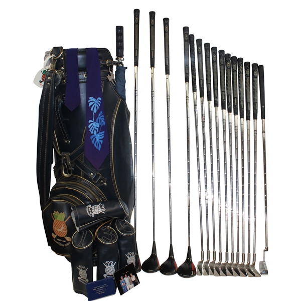 Joe Dimaggios Personal Hawaiian Open Bag w/Ping Iron Set & Personal Tie