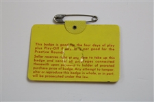 Jack Nicklaus Signed 1975 Masters SERIES Badge #6693 JSA ALOA