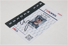 Wyndham Clark Signed Reproduction All Access 2023 US Open Player Badge JSA ALOA