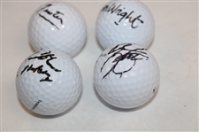 Charles Barkley, Dow Finsterwald, Rickie Fowler & Ben Wright Signed Golf Balls JSA ALOA