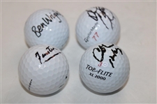 Charles Barkley, Dow Finsterwald, Rickie Fowler & Ben Wright Signed Golf Balls JSA ALOA