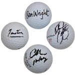Charles Barkley, Dow Finsterwald, Rickie Fowler & Ben Wright Signed Golf Balls JSA ALOA