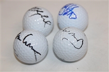 Tommy Aaron, Jose Maria Olazabal, Craig Stadler & Ian Woosnam Signed Golf Balls JSA ALOA