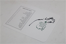 Jim Nantz Signed Augusta National Golf Club Scorecard JSA ALOA