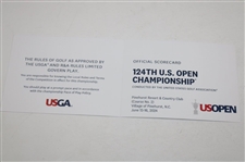 Official 2024 US Open at Pinehurst No. 2 Contestant Scorecard - Unused