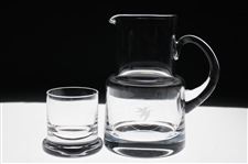 The International Golf Tournament Glass Pitcher with Glass Cup
