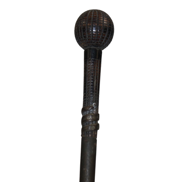 Vintage Mesh Pattern Golf Ball Sunday Walking Stick/Club