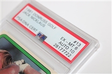 Jack Nicklaus Signed 1981 Donruss #13 Rookie Card PSA/DNA Auto Grade 10