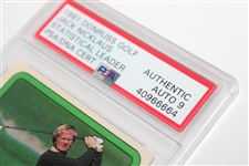 Jack Nicklaus Signed 1981 Donruss Stat Leader PSA/DNA Auto Grade 9
