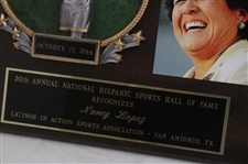Nancy Lopez's 2014 20th Annual National Hispanic Sports Hall Of Fame Plaque
