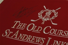 John Daly Signed St Andrews Old Course Embroidered Red Flag JSA ALOA