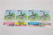 2018 Masters Full Tournament Day Ticket Set - Thursday, Friday, Saturday & Sunday