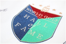 Fred Couples, Colin Montgomerie & Ken Schofield Signed World Golf Hall of Fame Flag JSA ALOA