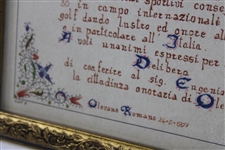 Gene Sarazen's Personal 1997 Honorary Italian Citizenship Award