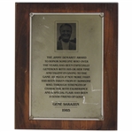 Gene Sarazen's Personal 1985 Jimmy Demaret Award Plaque