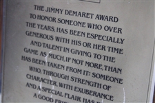 Gene Sarazen's Personal 1985 Jimmy Demaret Award Plaque