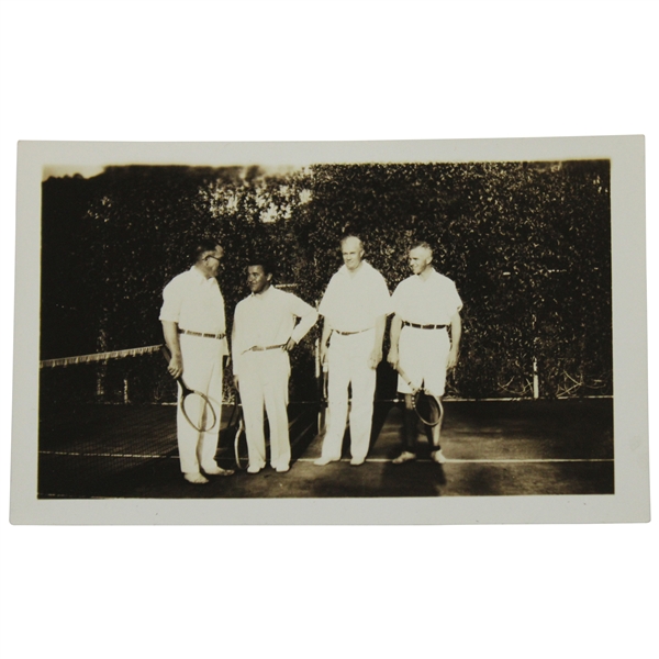 Gene Sarazen w/ Doubles Tennis Group Original Black and White Photo - Sarazen Collection
